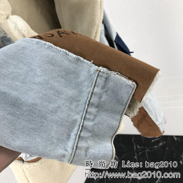 Natasha zinko義大利品牌時裝 宋茜同款 羊羔毛 女款牛仔拼接外套 ydi1478